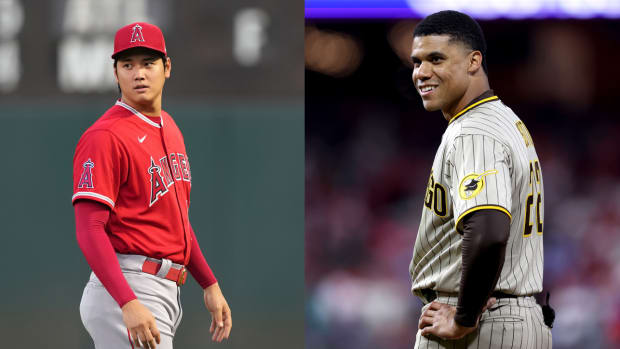 Shohei Ohtani and Juan Soto, side by side